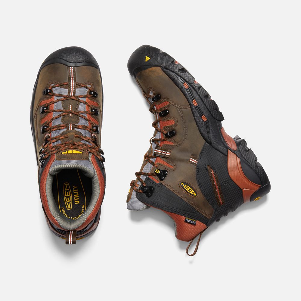 Botte de Travail Keen Homme Marron | Pittsburgh 6\" (Soft Toe) | MQKSV-7953